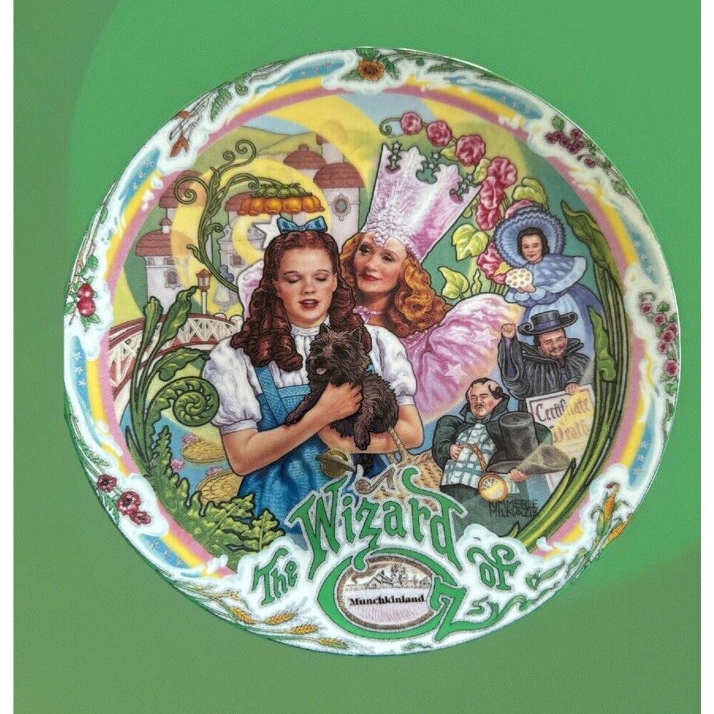 Vintage 1993 The Wizard Of Oz Musical Plate "The Lullabye Plate #19755A W/stand - Picture 3 of 3